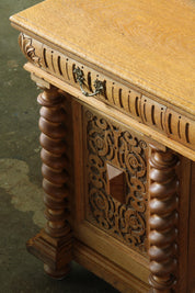 Unique_Danish_Cabinetmaker_Solid_Oak_Desk_with_Carved_Doors,_Denmark,_1960s