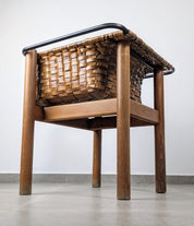 Handcrafted_Braided_Chestnut_Chair,_National_Crafts_Award,_Spain,_1980s