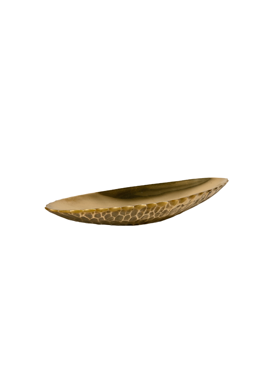 Handmade_Oval_Solid_Brass_Bowl_with_Hammered_Textured_Exterior_and_Smooth_Interior