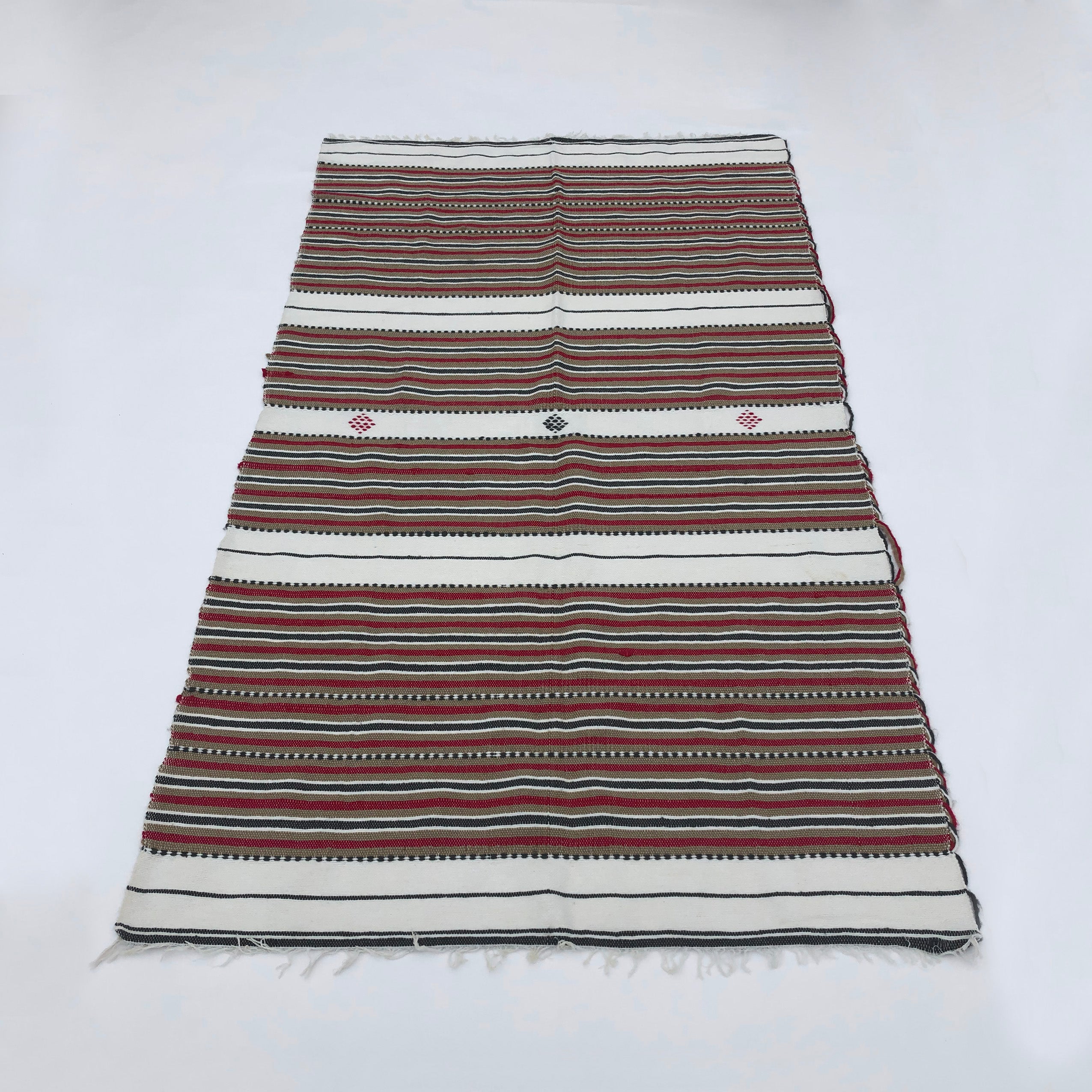 Kabylie_Handwoven_Wool_Rug_in_Tricolour_Stripes,_Algeria_1980s