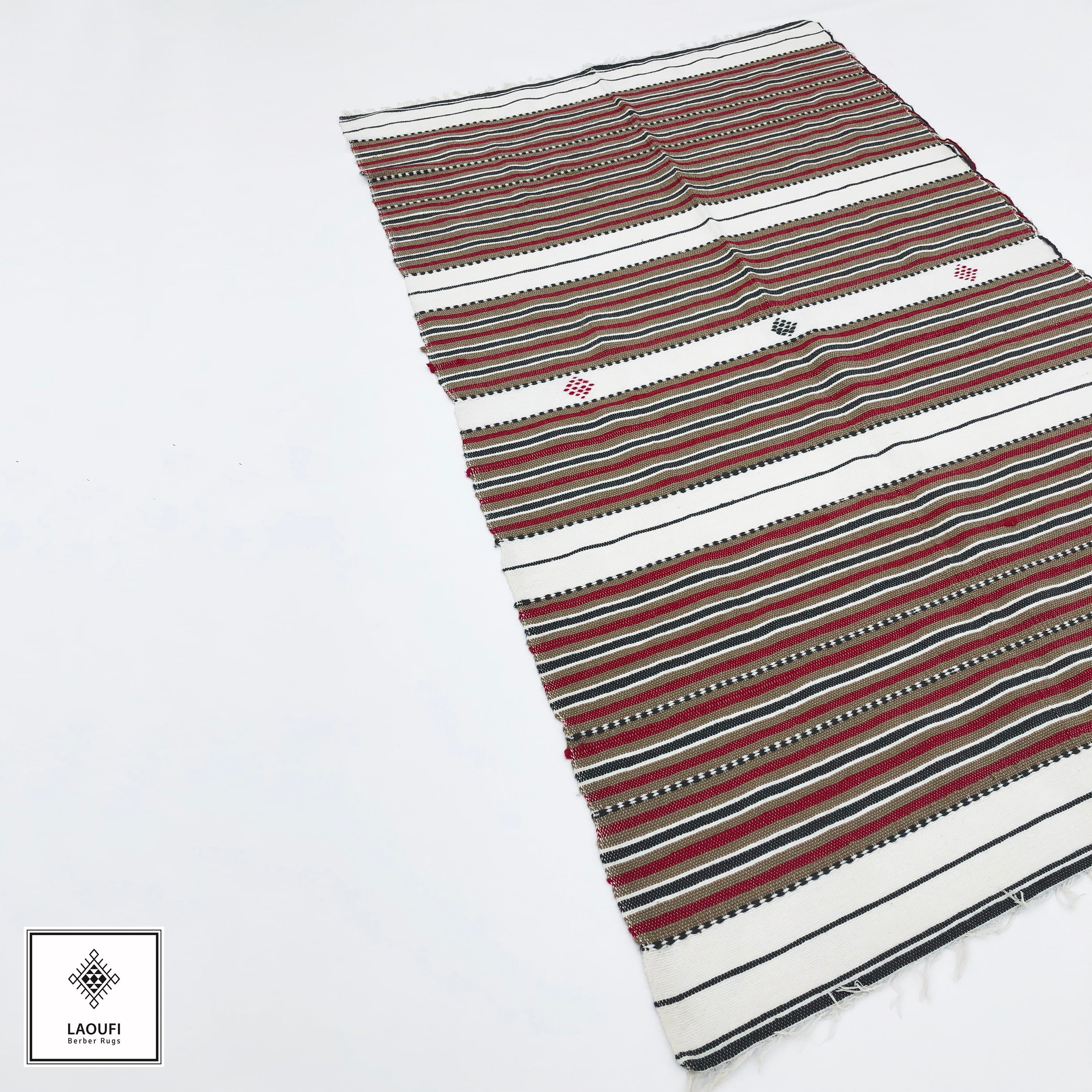 Kabylie_Handwoven_Wool_Rug_in_Tricolour_Stripes,_Algeria_1980s
