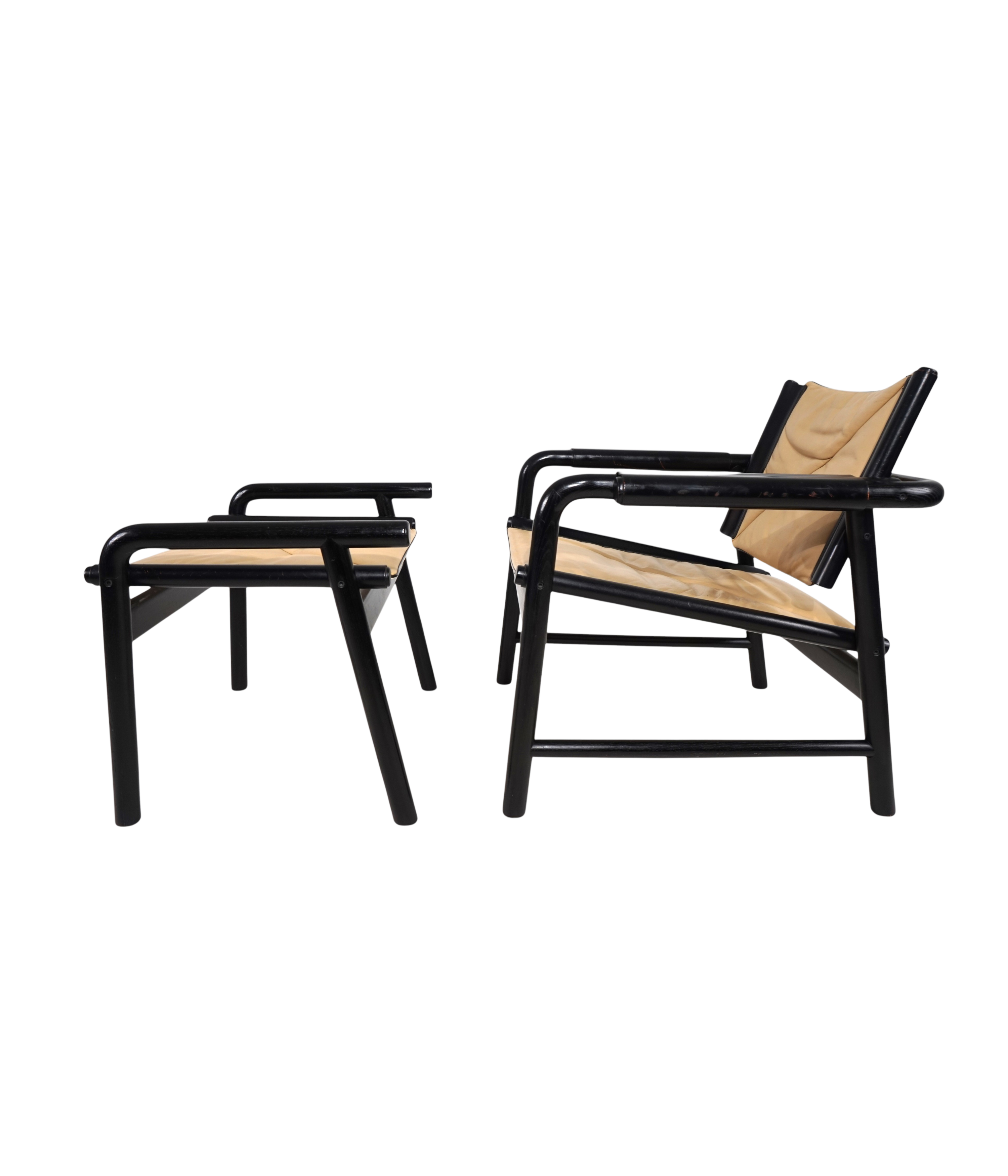 Hans_Eichenberger_Attributed_Lounge_Chair_and_Ottoman_for_WK_Möbel,_Germany,_1970s