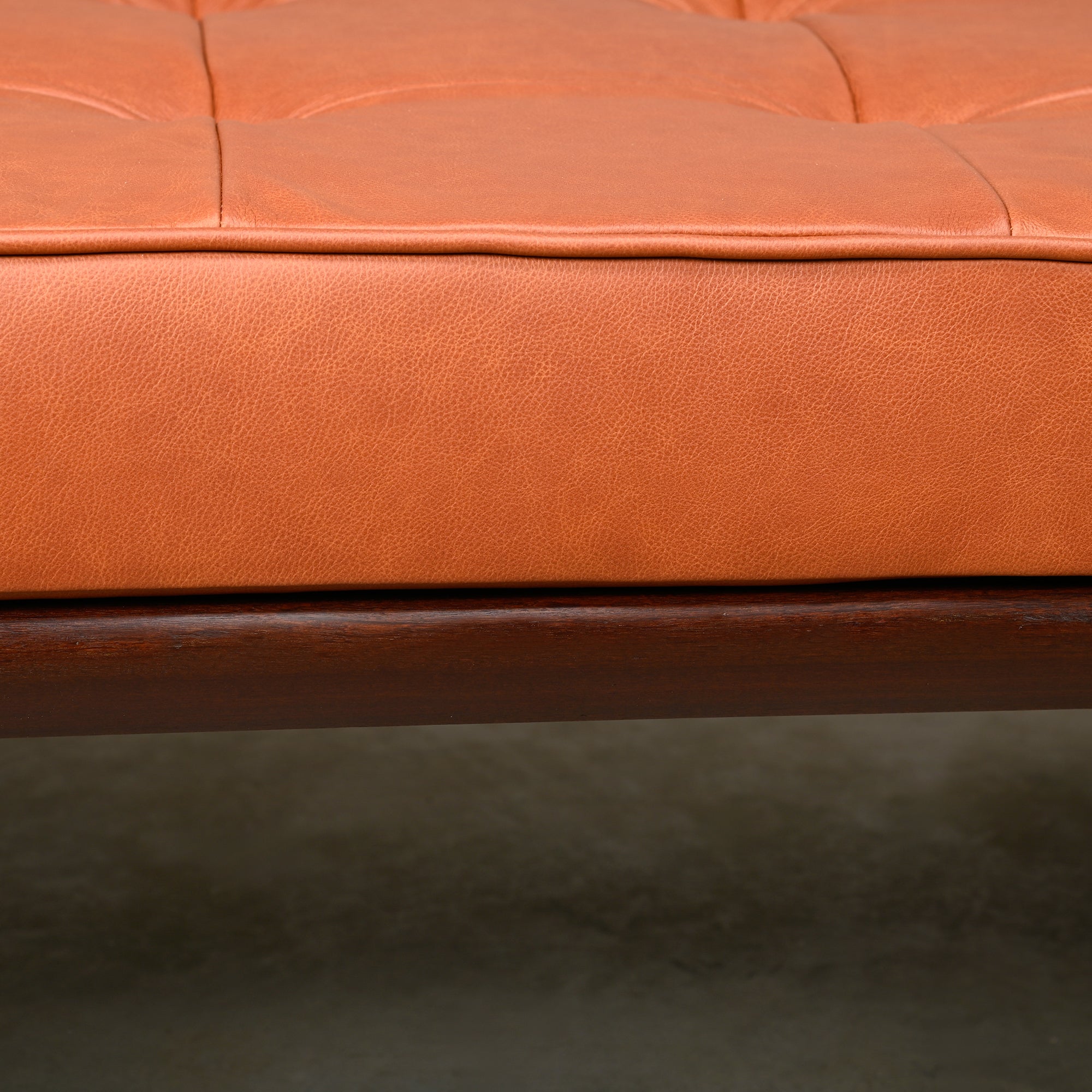 GE19_Teak_Daybed_by_Hans_J._Wegner_for_Getama,_Camel_Leather_Upholstery,_Denmark,_1960s