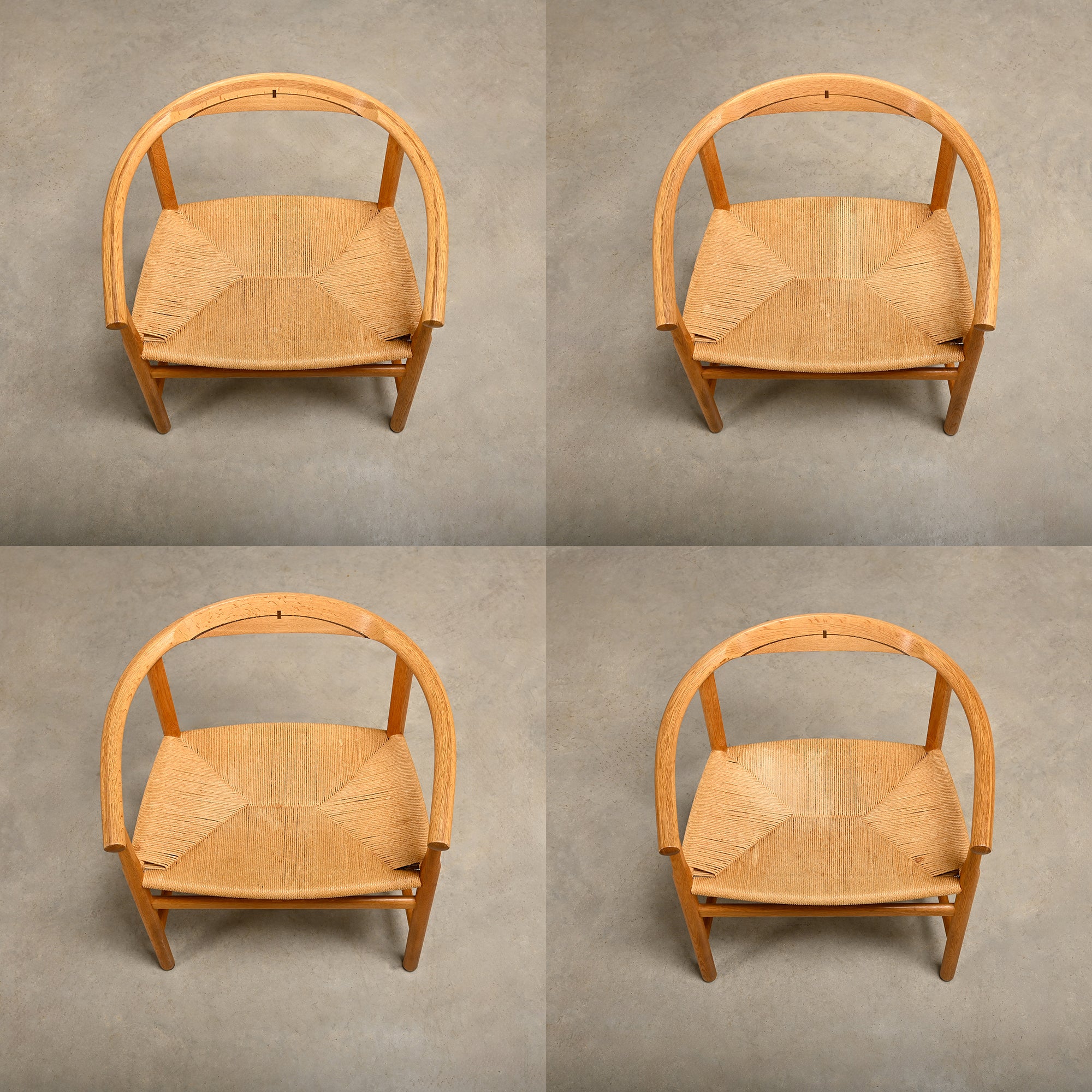 Set_of_4_Hans_J._Wegner_PP201_Dining_Chairs_for_PP_Møbler_in_Oak_and_Paper_Cord,_Denmark,_1970s