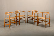 Set_of_4_Hans_J._Wegner_PP201_Dining_Chairs_for_PP_Møbler_in_Oak_and_Paper_Cord,_Denmark,_1970s