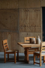 Hans_Jørgen_Frydendal_Brutalist_Pine_Dining_Table,_Denmark_1970s