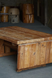 Hans_Jørgen_Frydendal_Brutalist_Pine_Dining_Table,_Denmark_1970s
