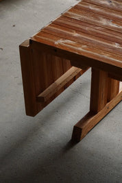 Hans_Jørgen_Frydendal_Brutalist_Pine_Dining_Table,_Denmark_1970s