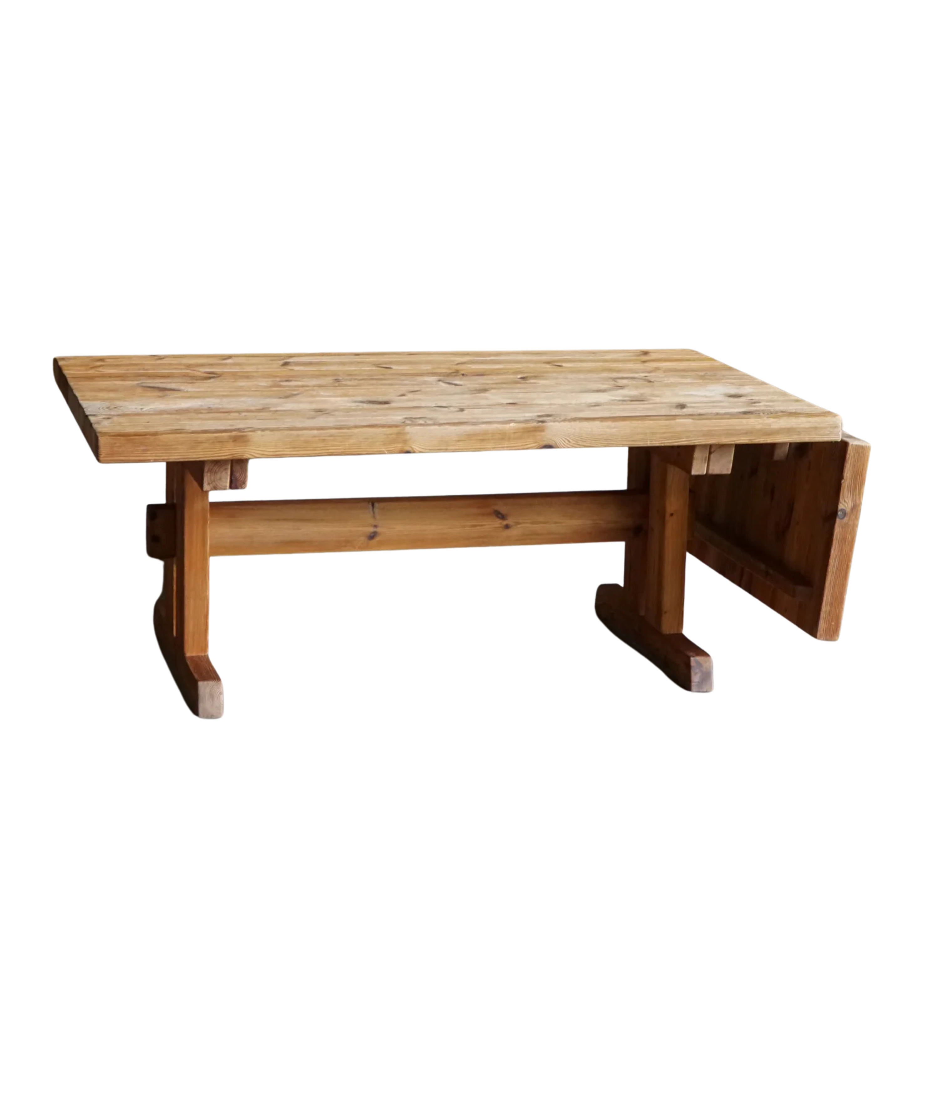 Hans_Jørgen_Frydendal_Brutalist_Pine_Dining_Table,_Denmark_1970s