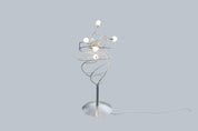 Twister_Table_Lamp_by_Harco_Loor_Design,_Sculptural_Stainless_Steel_and_Blown_Glass_Light,_Netherlands,_1980s