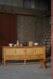 Henning_Kjærnulf_Brutalist_Oak_Sideboard,_Danish_Mid_Century_Modern_Credenza,_1960s