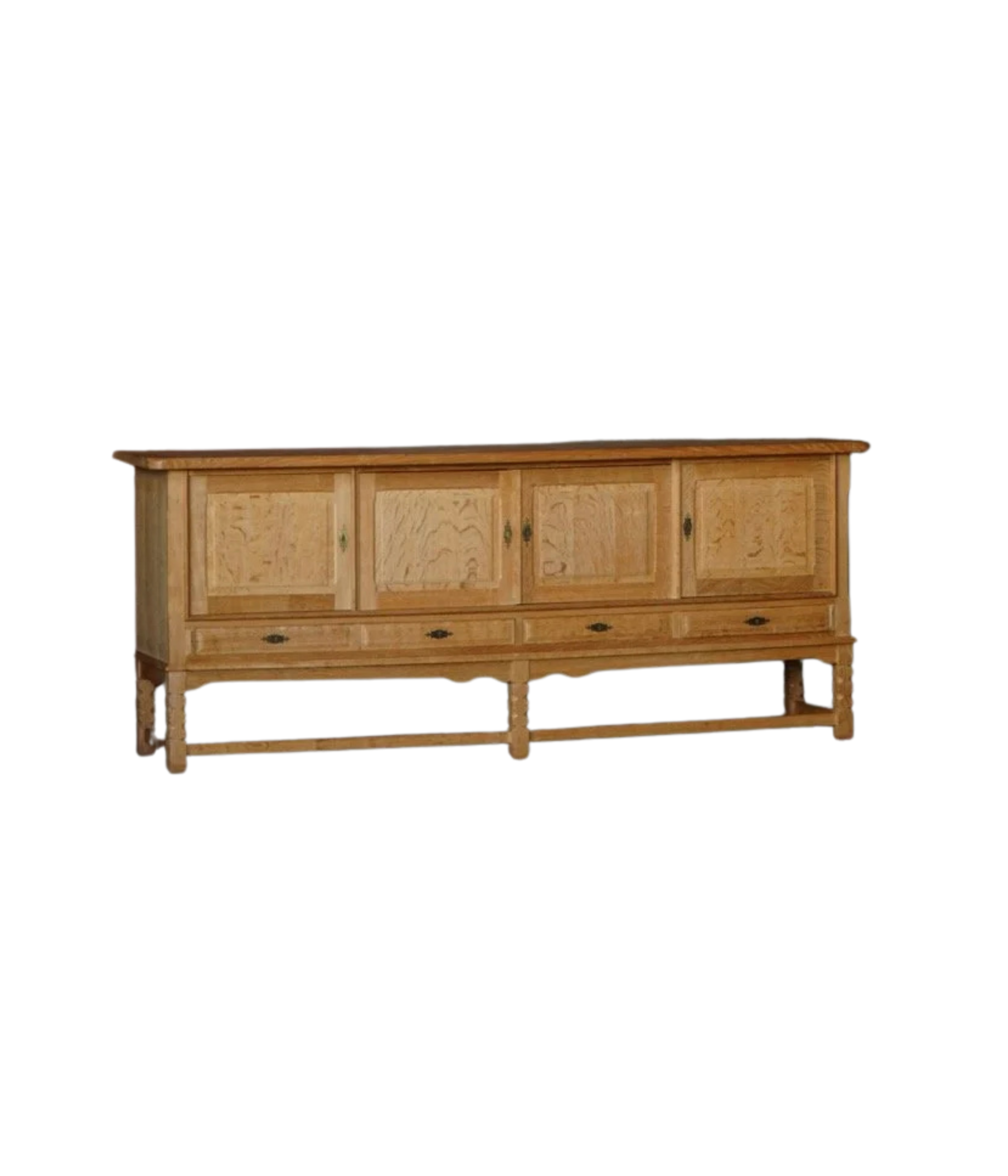 Henning_Kjærnulf_Brutalist_Oak_Sideboard,_Danish_Mid_Century_Modern_Credenza,_1960s