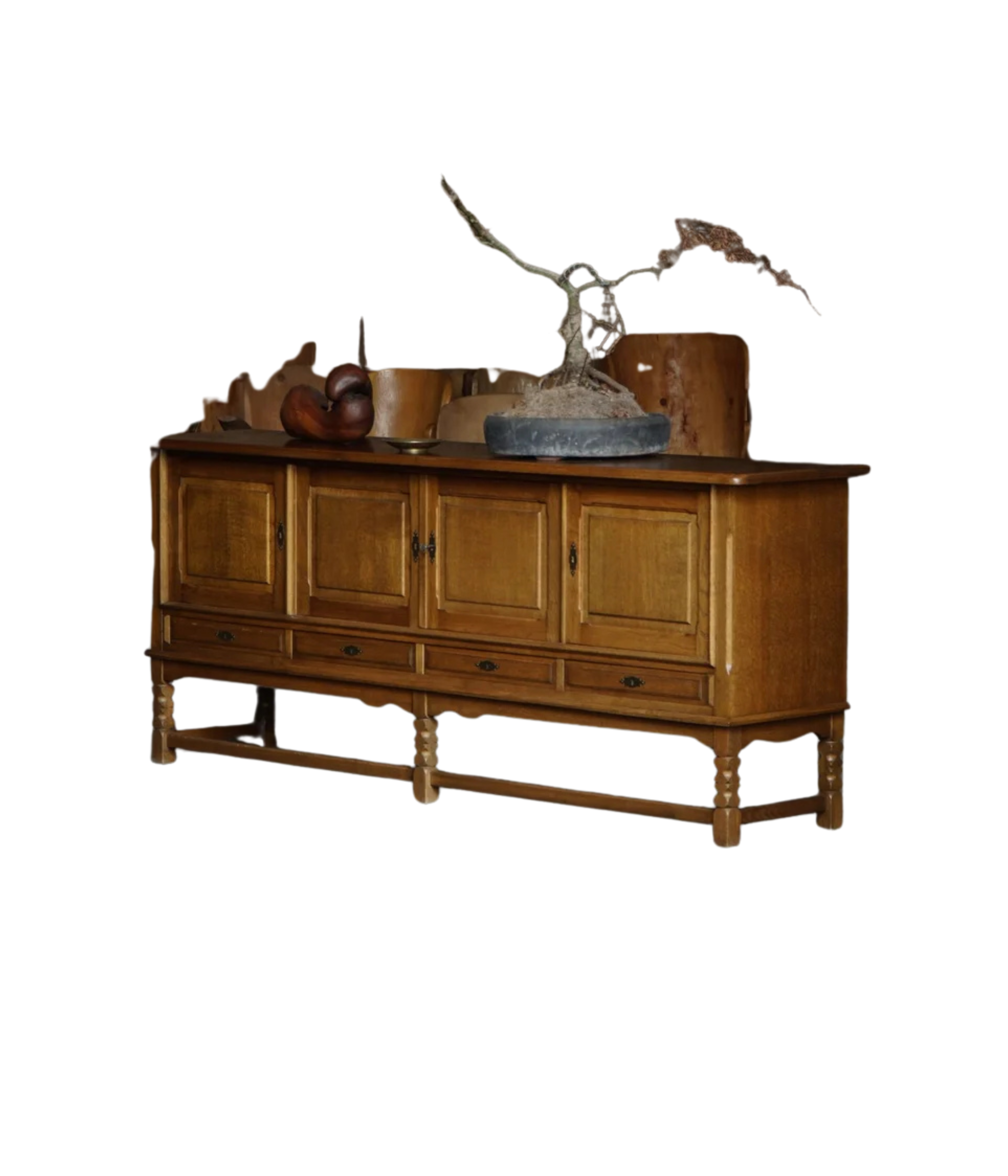 Henning_Kjærnulf_Dark_Stained_Oak_Sideboard,_Danish_Brutalist_Credenza_for_EG_Møbler,_1960s