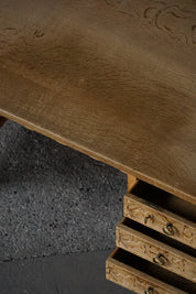 Henning_Kjærnulf_Freestanding_Oak_Desk,_Danish_Mid_Century_Modern,_1950s
