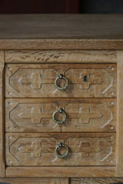 Henning_Kjærnulf_Freestanding_Oak_Desk,_Danish_Mid_Century_Modern,_1950s