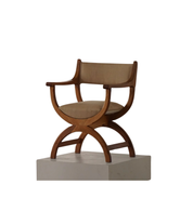Henning_Kjærnulf_‘Kurul’_Armchair_in_Oak_and_Hessian,_Danish_Modern_Design