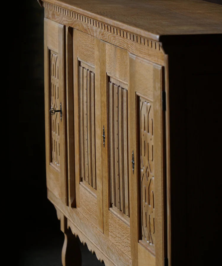 Henning_Kjærnulf_Oak_Sideboard_for_EG_Møbler,_Danish_Brutalist_Credenza,_1960s