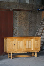 Henning_Kjærnulf_Oak_Sideboard_for_EG_Møbler,_Danish_Brutalist_Credenza,_1960s