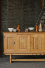 Henning_Kjærnulf_Oak_Sideboard_for_EG_Møbler,_Danish_Brutalist_Credenza,_1960s