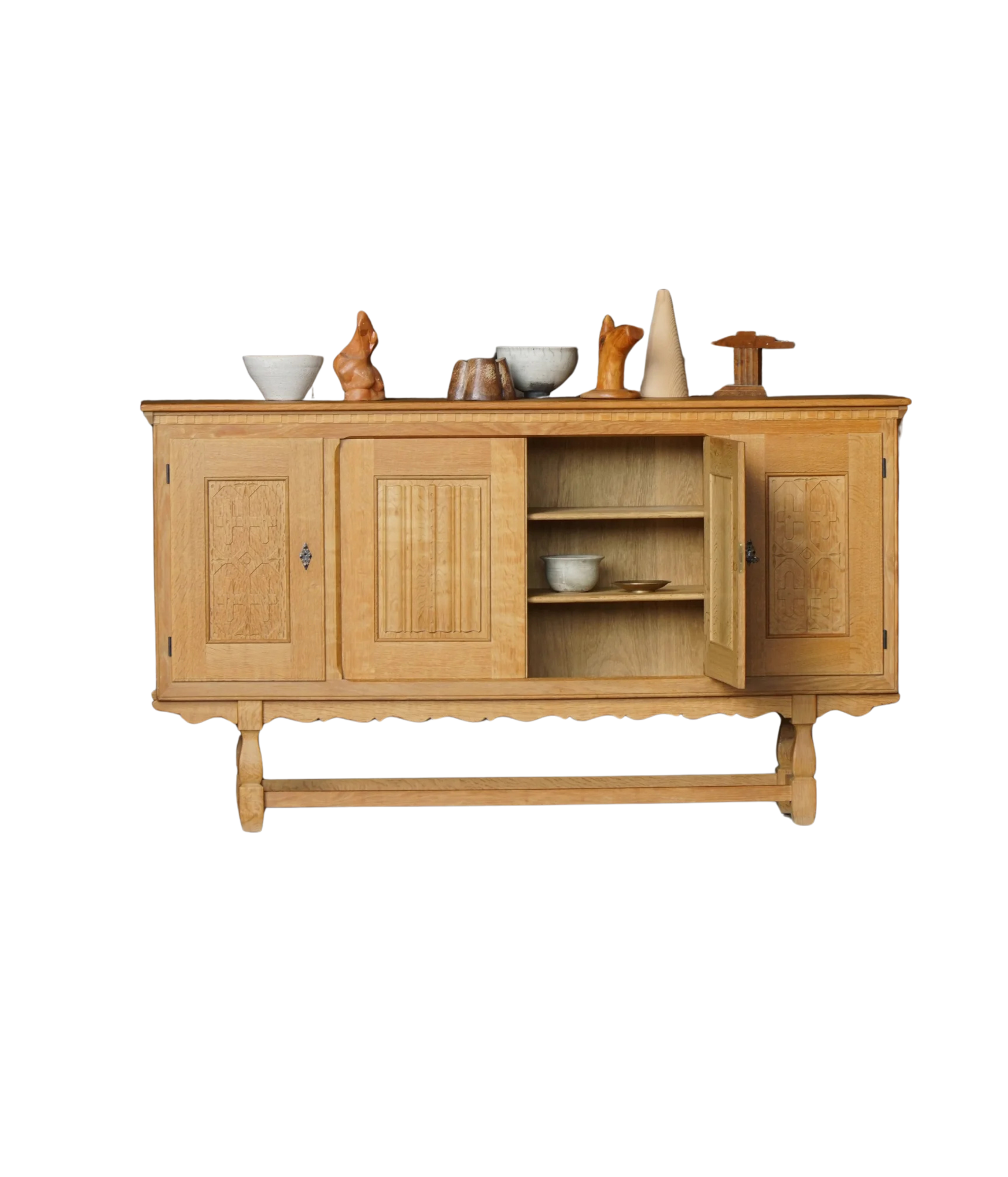 Henning_Kjærnulf_Oak_Sideboard_for_EG_Møbler,_Danish_Brutalist_Credenza,_1960s