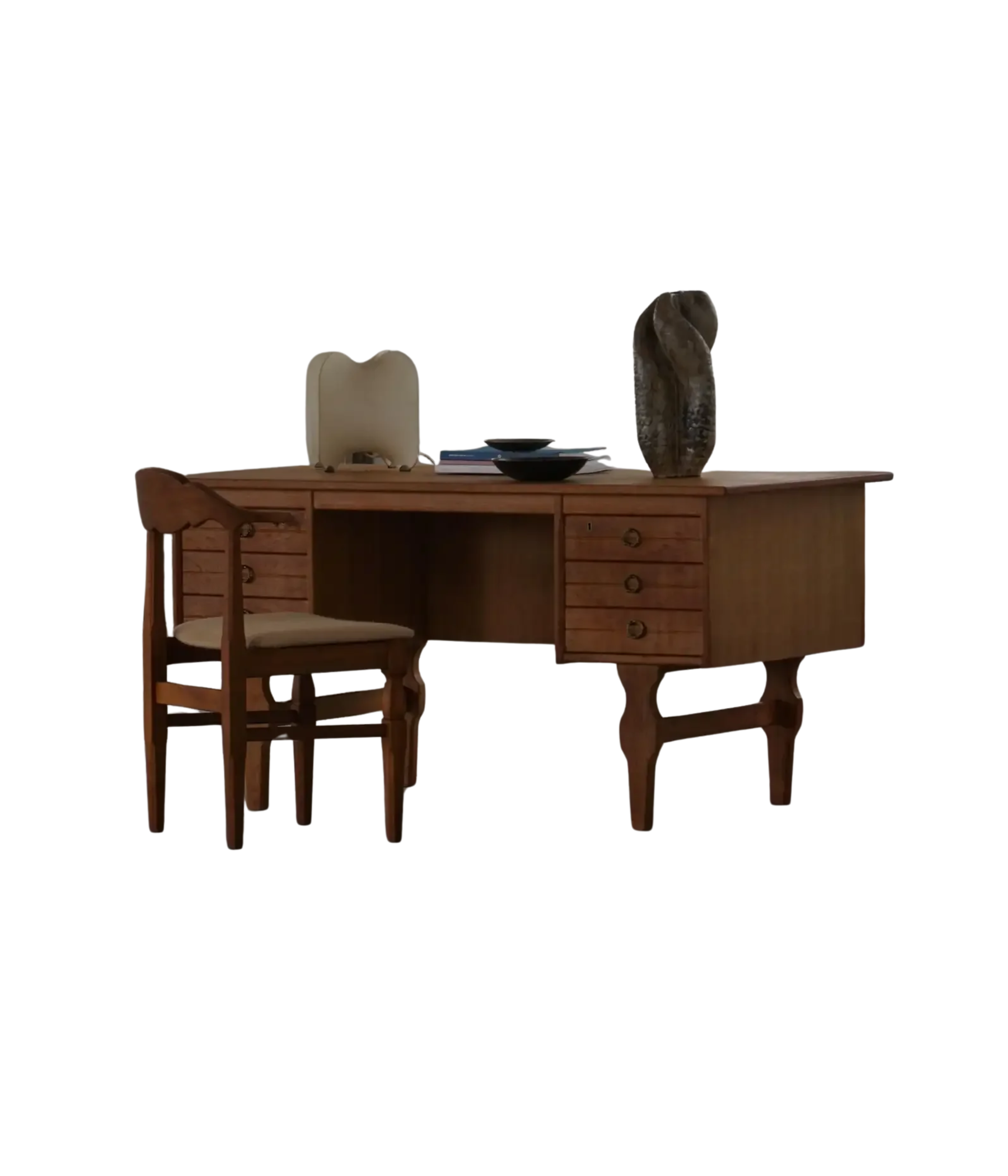 Henning_Kjærnulf_Oak_Writing_Desk,_Denmark_1960s