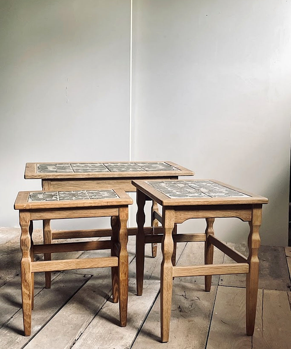 Set_of_3_Henning_Kjærnulf_Nesting_Tables_for_EG_Kvalitetsmøbel_in_Solid_Oak_and_Ceramic_Tile,_Denmark,_1960s