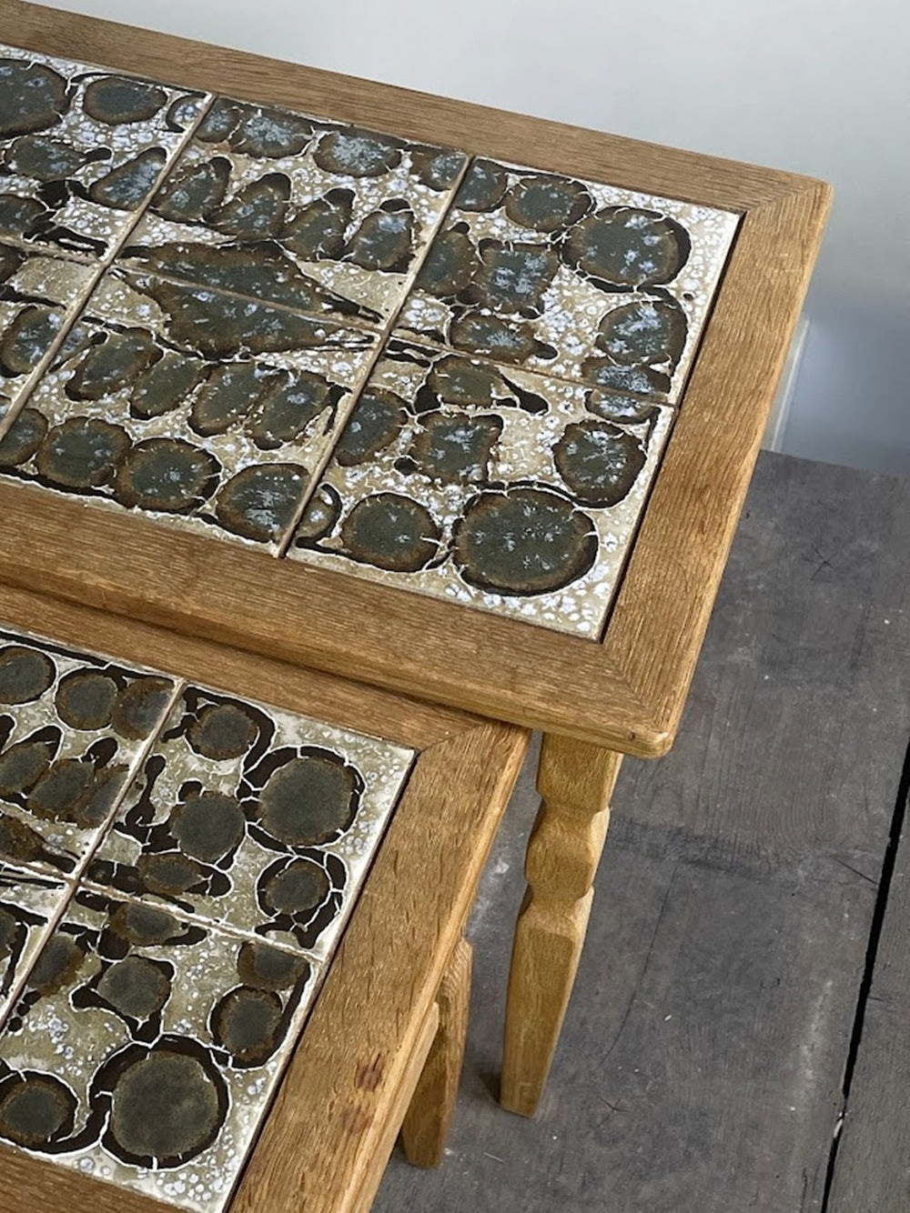 Set_of_3_Henning_Kjærnulf_Nesting_Tables_for_EG_Kvalitetsmøbel_in_Solid_Oak_and_Ceramic_Tile,_Denmark,_1960s