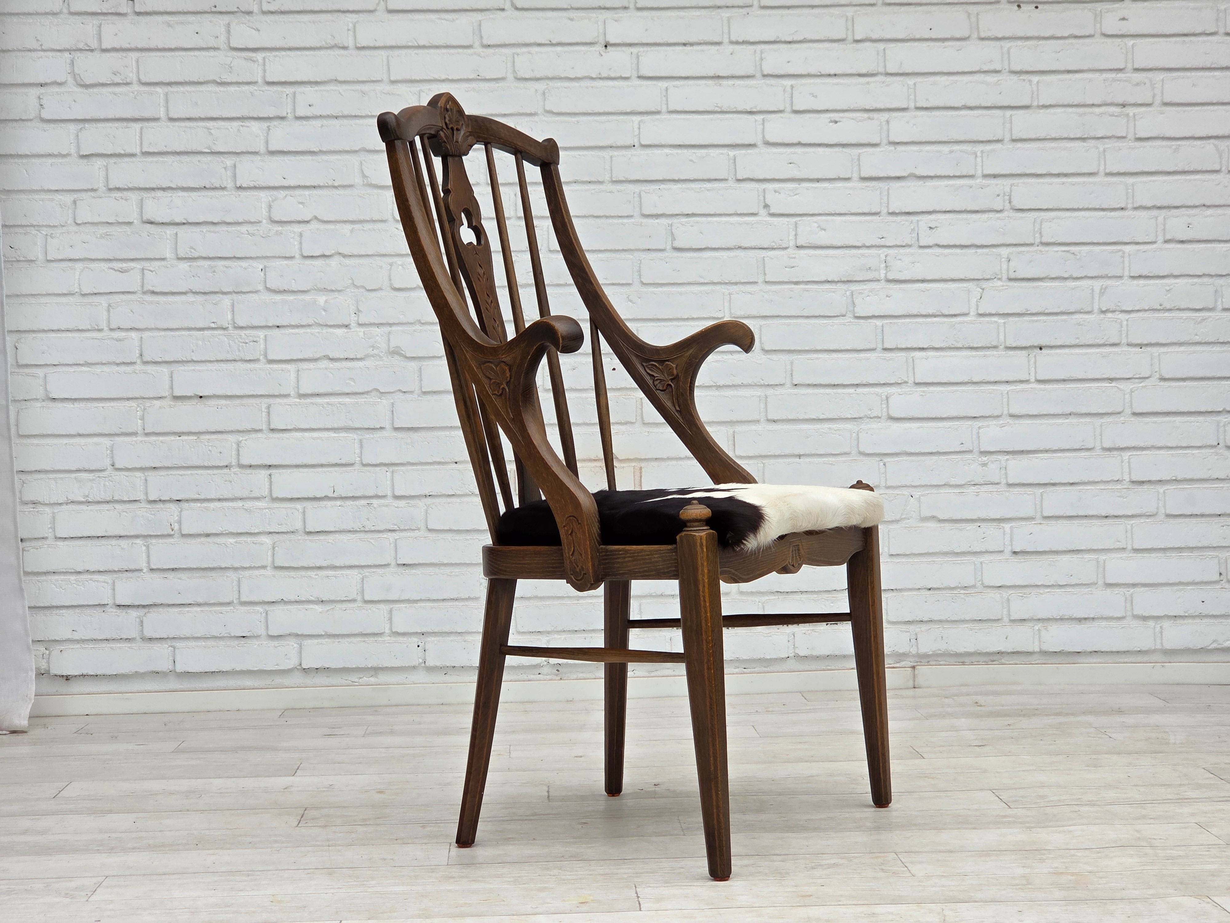 High_Back_Armchair_in_Cowhide_and_Oak_1960s_Denmark
