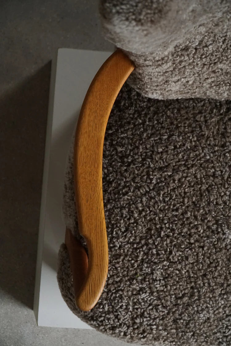 High_Back_Lounge_Chair_in_Oak_and_Lambswool,_Scandinavian_Modern_Style