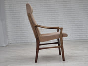 Highback_Armchair,_Beech_Wood_&_Velour,_1960s_Denmark
