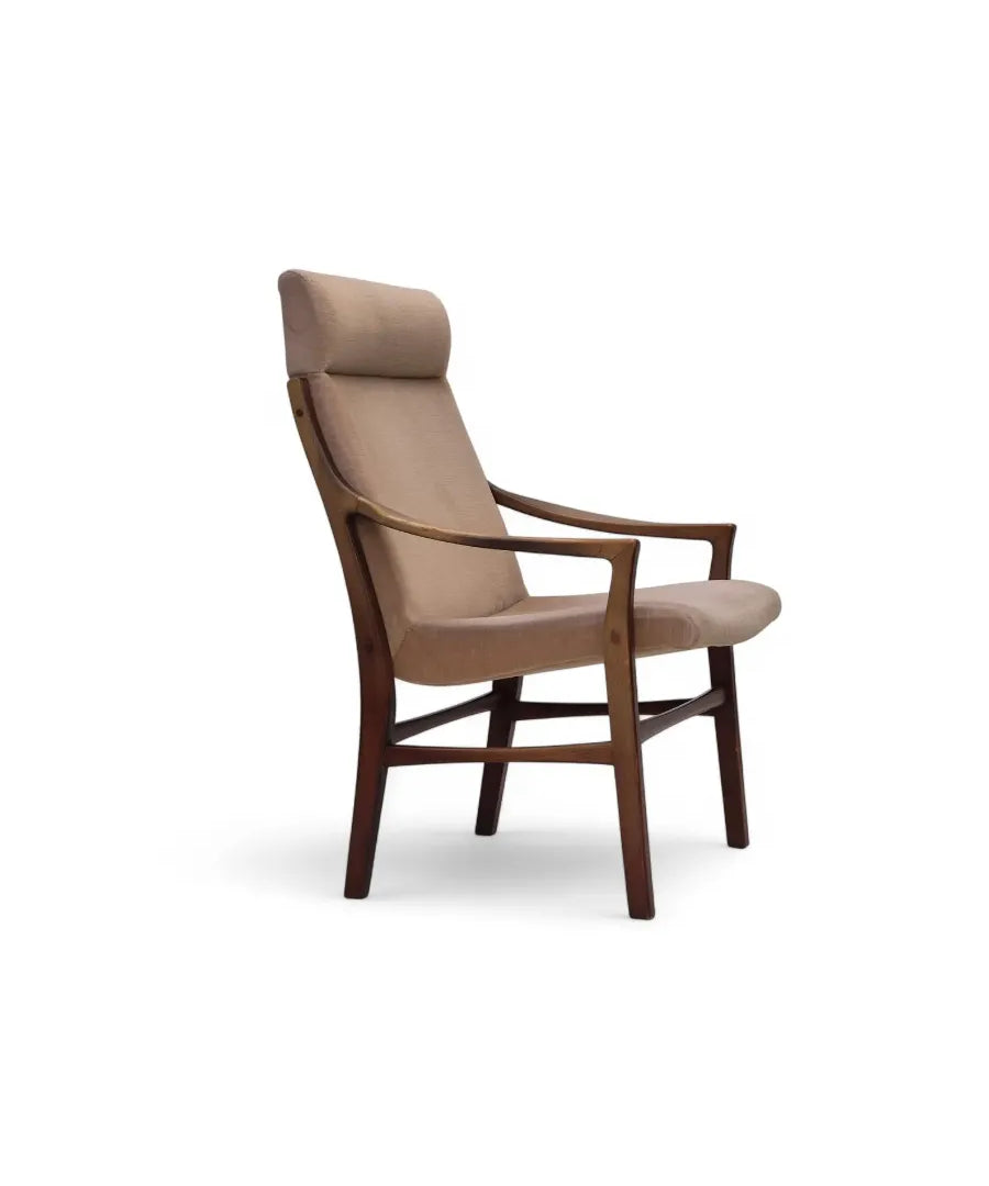 Highback_Armchair,_Beech_Wood_&_Velour,_1960s_Denmark