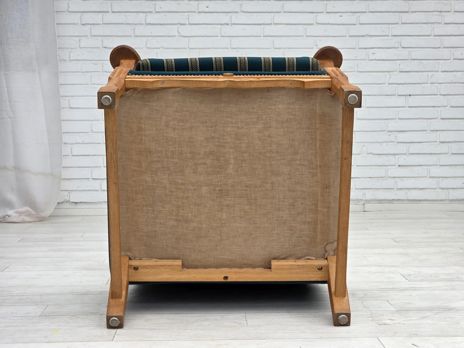 Highback_Armchair,_Turquoise-Green_Wool_&_Oak,_1970s_Denmark