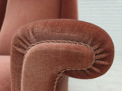 Danish_High_Back_Armchair_in_Salmon_Velour,_1970s,_Denmark