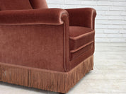 Danish_High_Back_Armchair_in_Salmon_Velour,_1970s,_Denmark