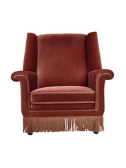 Danish_High_Back_Armchair_in_Salmon_Velour,_1970s,_Denmark