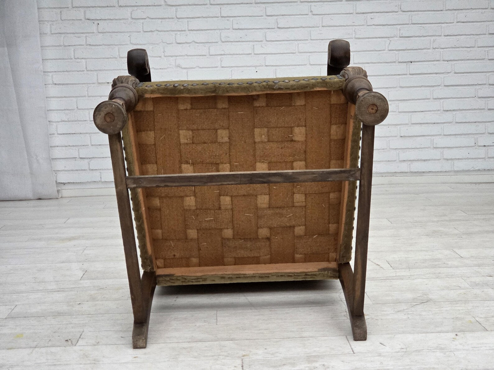 Highback_Armchair,_Wool_&_Velour,_Carved_Oak_1950s_Denmark