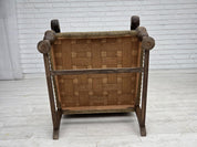 Highback_Armchair,_Wool_&_Velour,_Carved_Oak_1950s_Denmark