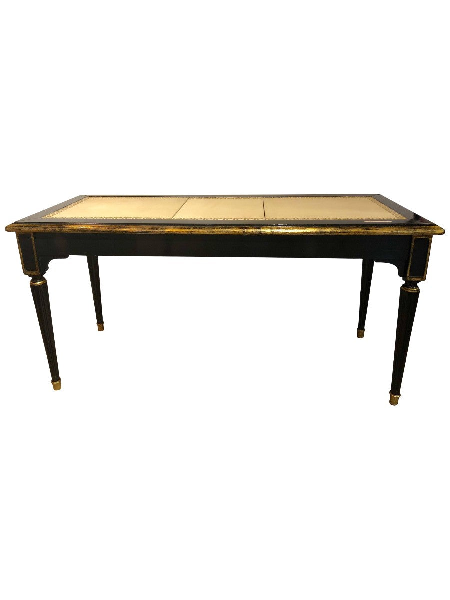 Hollywood_Regency_Black_Lacquer_Side_Table_with_Gold_Greek_Key_&_Leather_Top_1950s