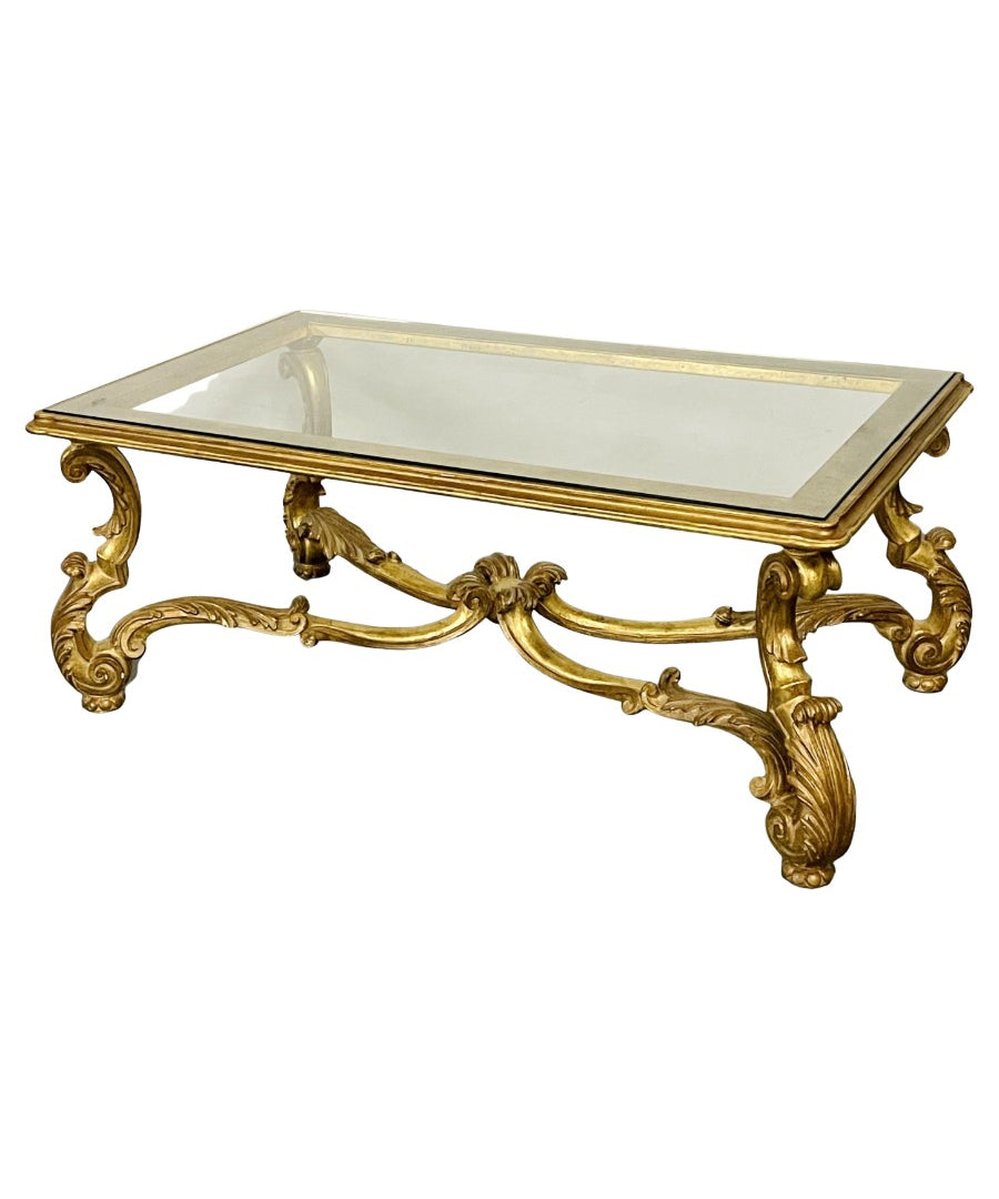 Hollywood_Regency_Coffee_Table_Gilt_Wood_&_Glass,_1960s_Italy
