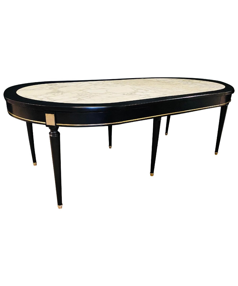 Hollywood_Regency_Ebony_Dining_Table,_Jansen_Style_Marble_Top,_1930s_France