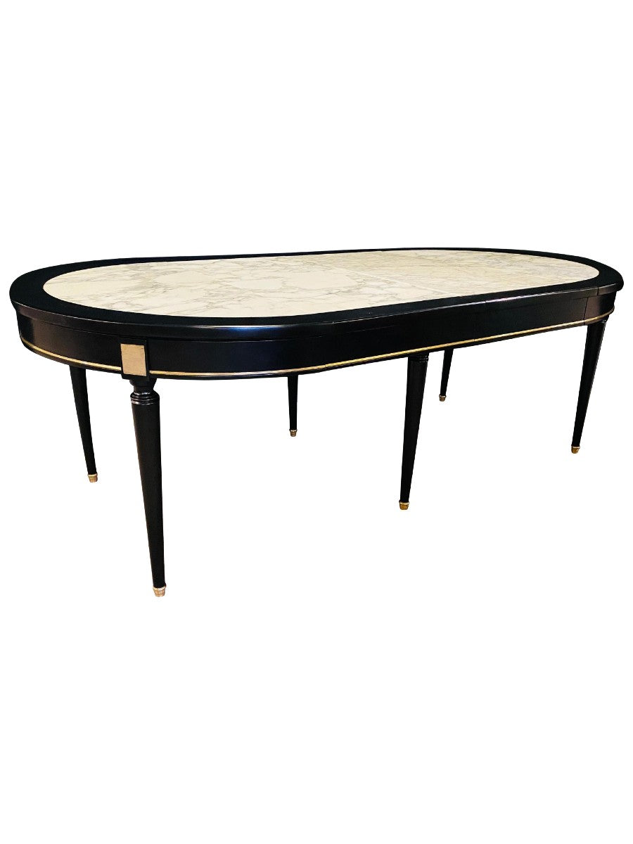 Hollywood_Regency_Ebony_Dining_Table,_Jansen_Style_Marble_Top,_1930s_France