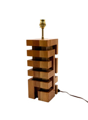 Hollywood_Regency_Wood_and_Brass_Table_Lamp_with_Lampshade,_France,_1970s