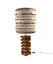 Hollywood_Regency_Wood_and_Brass_Table_Lamp_with_Lampshade,_France,_1970s