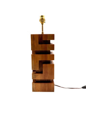 Hollywood_Regency_Wood_and_Brass_Table_Lamp_with_Lampshade,_France,_1970s