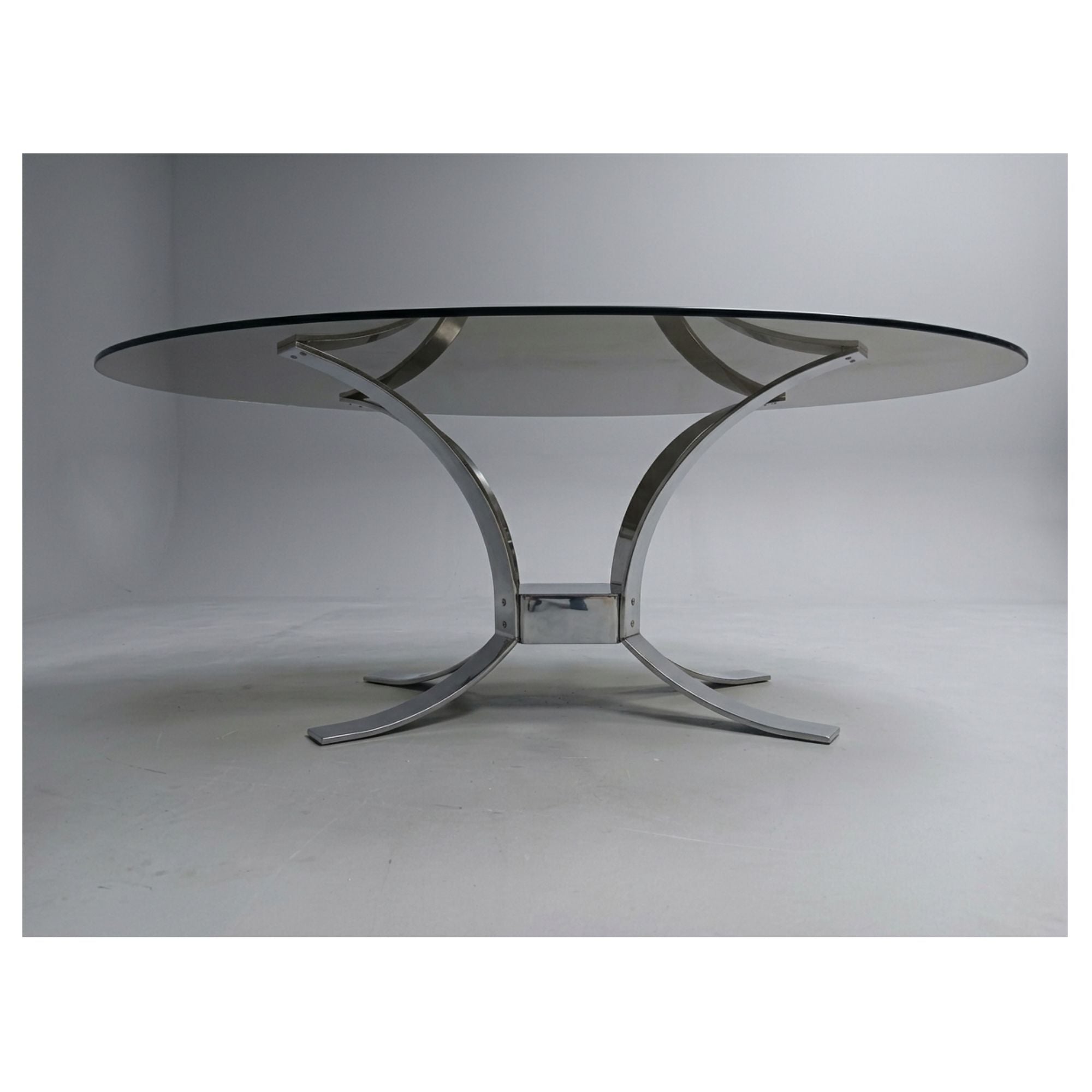 Sculptural_Chrome_and_Smoked_Glass_Dining_Table,_1970s