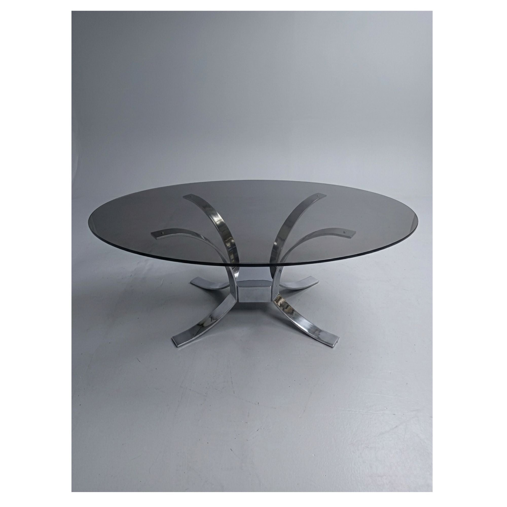 Sculptural_Chrome_and_Smoked_Glass_Dining_Table,_1970s