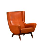 Illum_Wikkelsø_Model_110_Wingback_Armchair_in_Cognac_Leather,_Denmark