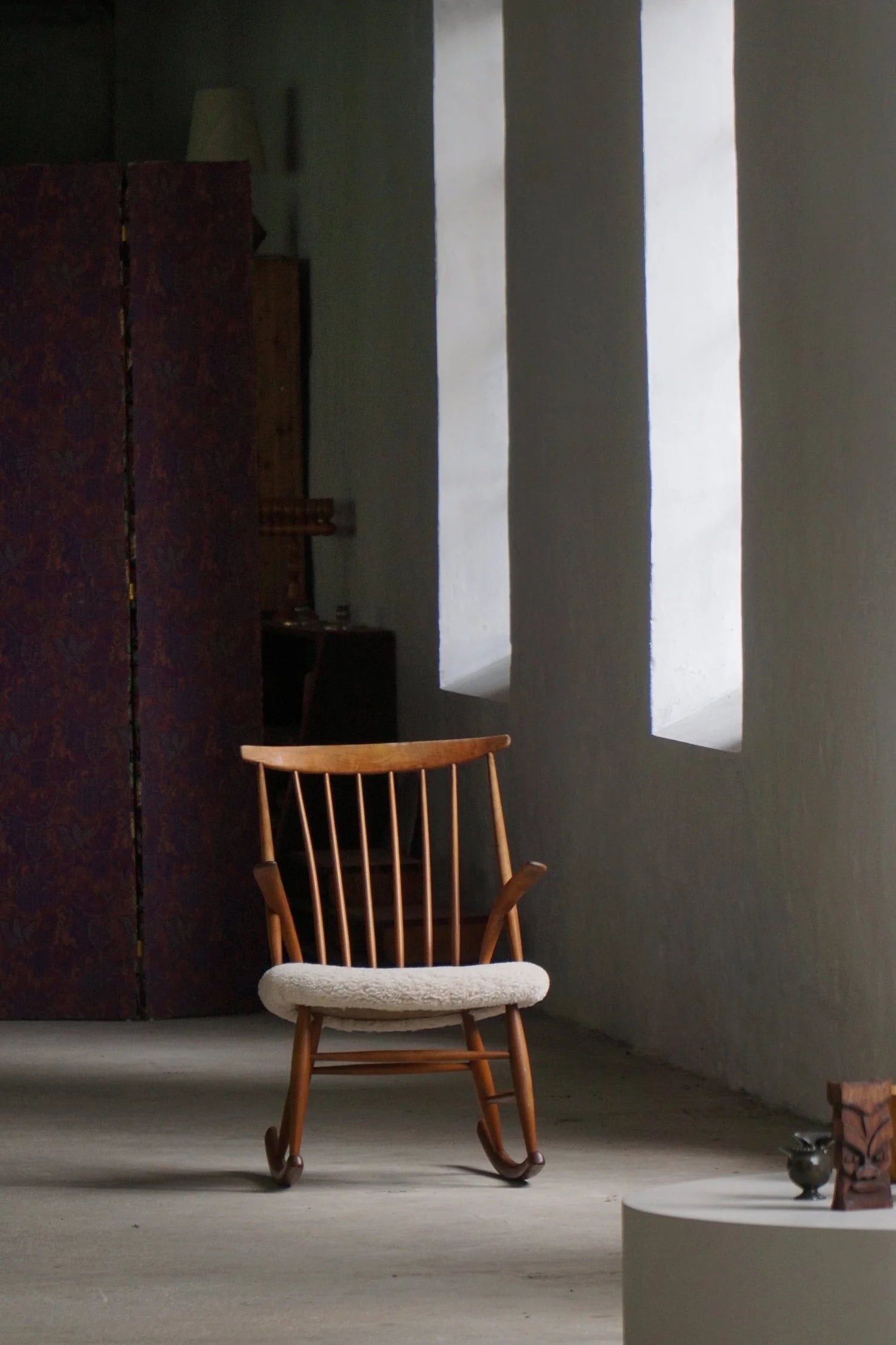 Illum_Wikkelsø_Rocking_Chair_for_N._Eilersen_in_Beech_and_Shearling,_Denmark,_1960s