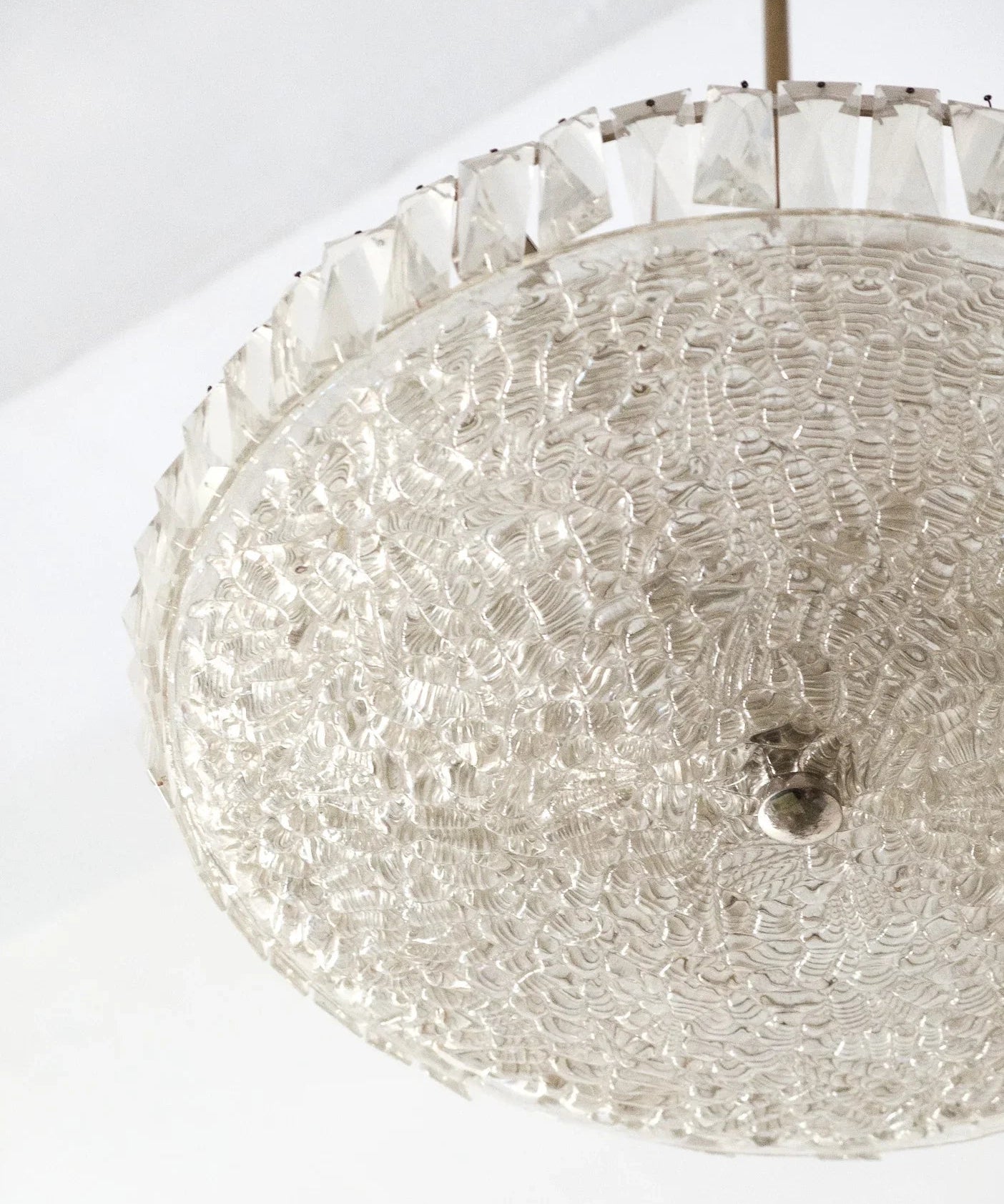 1950s_Inverted_Dome_Crystal_Glass_Chandelier_by_Bakalowits_&_Söhne,_Chrome_and_Brass,_Austrian_Mid-Century_Modern