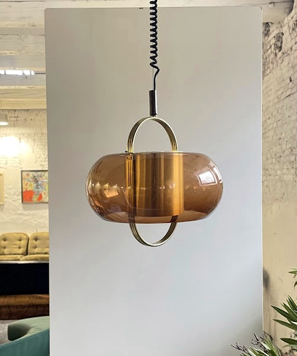 1970s_Smoked_Glass_and_Brass_Pendant_Lamp_by_Temde_Leuchten,_German_Space_Age_Design